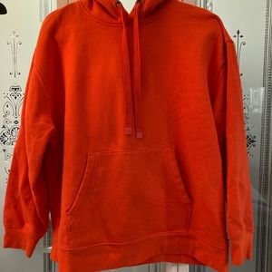 Orange athletic sweatshirt